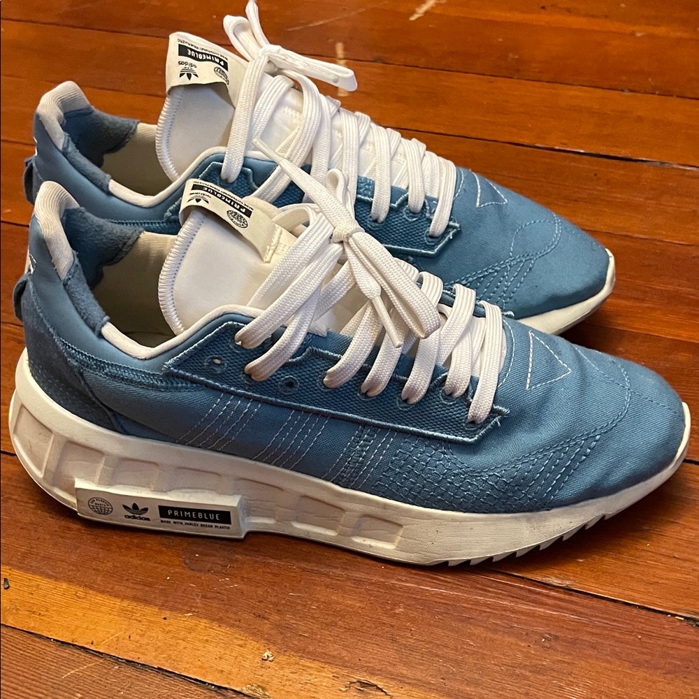 adidas Blue and White Sneakers